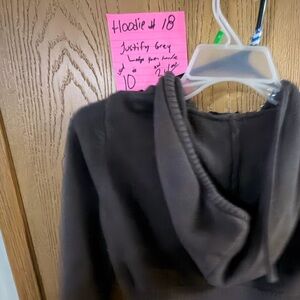 Women's Gray crop Hoodie Sweater